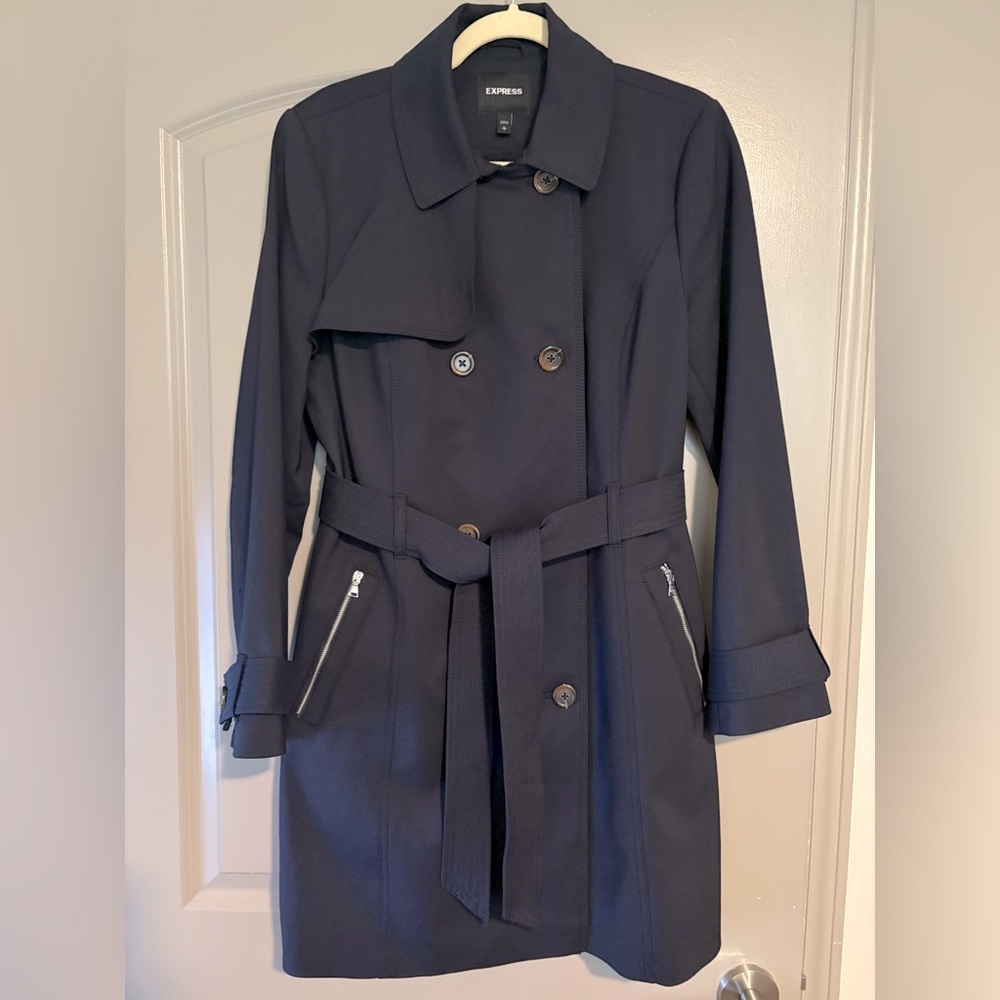 Express Classic Double Breasted Trench Coat